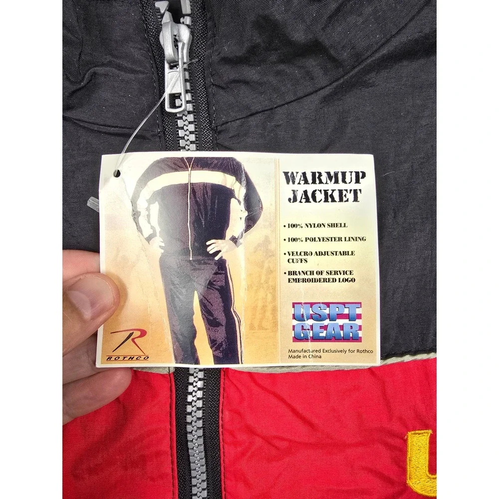 Rothco USMC Marines Tracksuit Men M Black Red Warmup Jacket & Pants Military